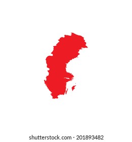 Shape of the Country of Sweden
