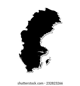 Shape of the Country of  Sweden