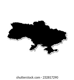 Shape of the Country of  Ukraine
