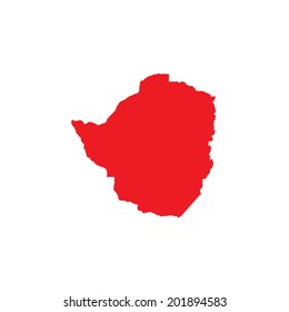 Shape of the Country of Zimbabwe