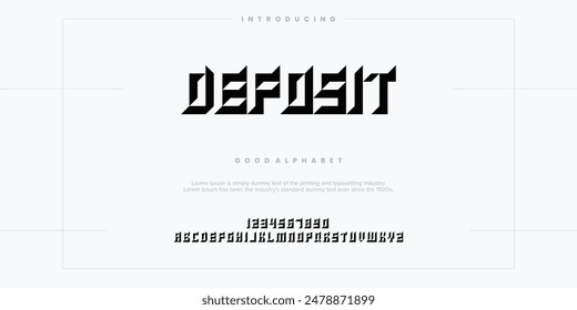 Shape custom Modern minimal abstract alphabet fonts. Typography colorful creative font. vector illustration