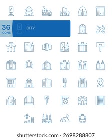 Da forma a experiencias encantadoras con 40 iconos de líneas finas alineados con la ciudad, diseñados para la claridad.