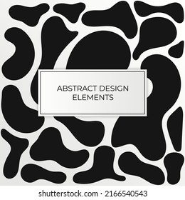 Shape design element abstract fluid geometric modern splash halftone wavy set for copy space for text or flowing graphic curvy colorful vector background, backdrop for memphis flyer or banner
