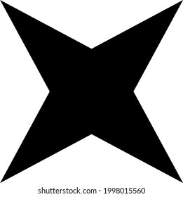 Shape design element. Abstract graphic resource. Unique symbol. Isolated simple emblem silhouette. Vector graphic illustration.