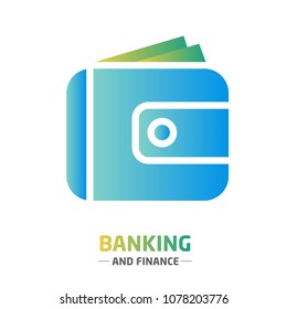 Shape design finance icon banking wallet