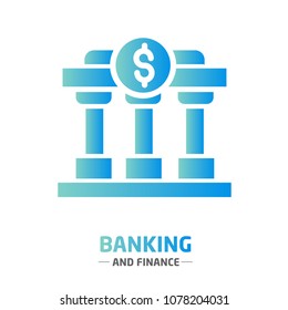 Shape design finance icon banking