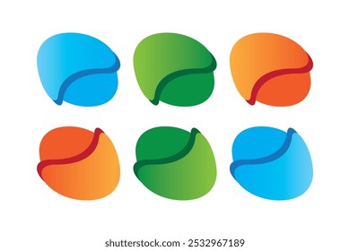 Shape Design Vector multicolor blob sign