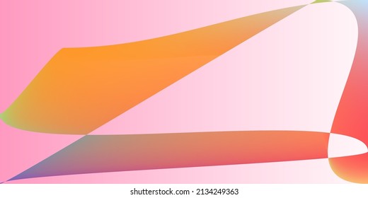 Ilustración digital mínima de fluidos de forma. Las Capas Dinámicas Pastan Malla Futurista Moderna De Gradiente. Líneas horizontales de color multicolor psíquico y liso arcoiris. Fondo de la oficina de color de la tecnología de neón rosa.