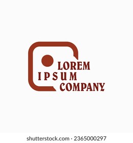 Shape dot circle logo camera or book icon