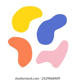 Formenelement-Grafik mit Vektordesign-Farbe orange, gelb, blau, rosa