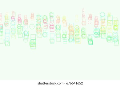 Shape of ellipse & square box, abstract background pattern. Vector illustration graphic.