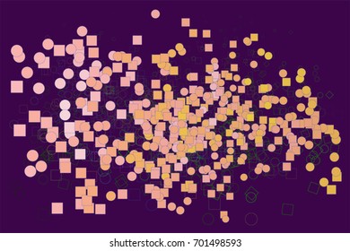 Shape of ellipse & square box, abstract background pattern. Vector illustration graphic.