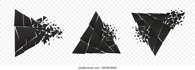 triangle isolated Various gradient