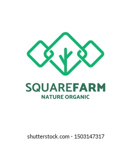Shape farm logo template for your farm, garden, organic product or business logo