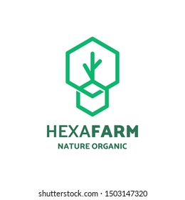 Shape farm logo template for your farm, garden, organic product or business logo