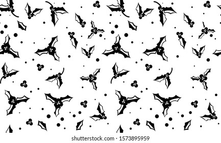 Shape floral pattern, art design black flower.
