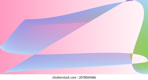 Shape Fluid Modern Dynamic Technology Gradient Mesh. Smooth Pastel Futuristic Multicolor Blurred Background. Color Digital Pink Psychedelic Modern Design. Neon Minimal Rainbow Layers Illustration.