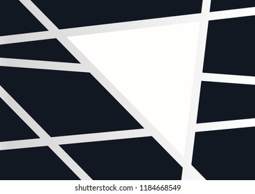 shape geometric color grey on black background, abstract graphic design. vector illustration.