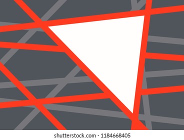shape geometric color red and grey on black background, abstract graphic design. vector illustration.