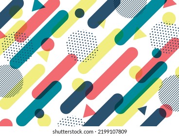 Shape geometric colorful pop pattern 