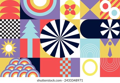 shape geometric horizontal background with red ,violet,blue color