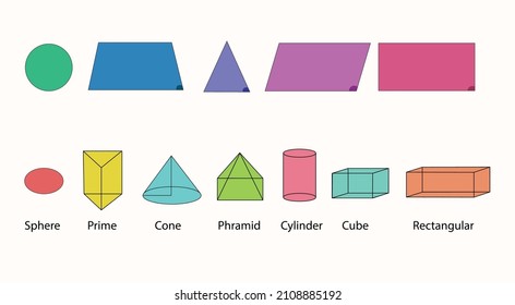 Shape geometry math vector illustration .