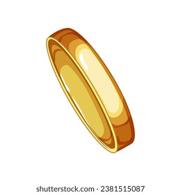 shape golden ring cartoon. abstract shine, light bright, decoration glitter shape golden ring sign. isolated symbol vector illustration