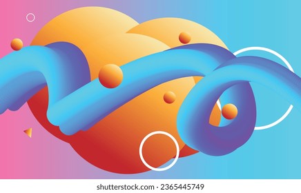 Shape Gradient 3d Liquid Abstraction Background Wallpaper