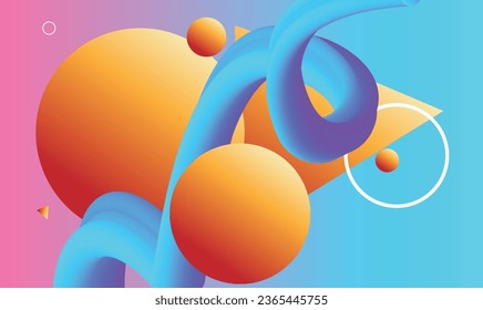 Shape Gradient 3d Liquid Abstraction Background Wallpaper