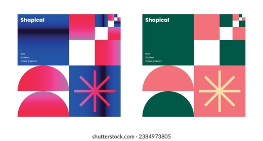 Shape graphic design vector poster layout made with abstract elements and geometric shapes, useful for poster art, website design, album cover printing, fine art images and more.