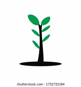 Shape of Green Tree. Vector Illustration.