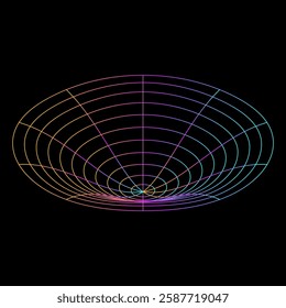 Shape grid dimention abstract curve