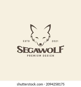 shape head wolf forest vintage logo