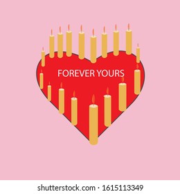  shape of heart on pink background, vector art