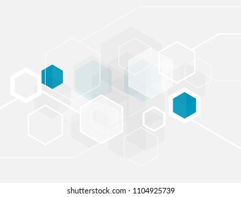 the shape of hexagon concept design abstract technology background vector EPS10