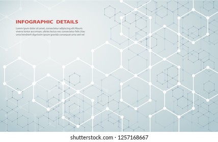 the shape of hexagon concept design abstract technology background vector EPS10