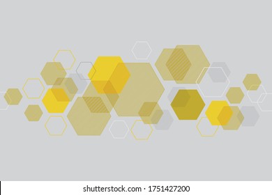 Shape of hexagon concept design abstract technology background. Abstract paper Hexagon pattern with copy space. Simple elements of design for creation of more difficult ideas. vector EPS10.