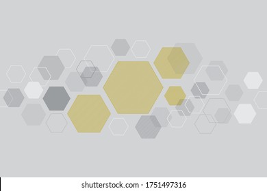 Shape of hexagon concept design abstract technology background. Abstract paper Hexagon pattern with copy space. Simple elements of design for creation of more difficult ideas. vector EPS10.