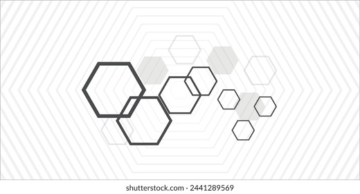 the shape of hexagon concept design abstract technology background modern.