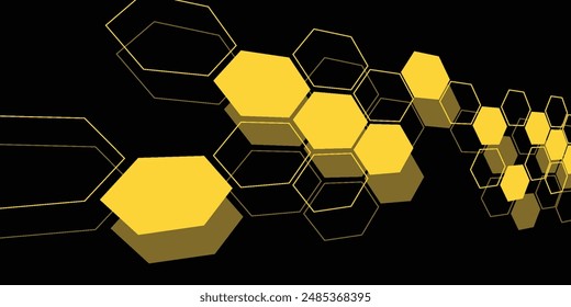 the shape of hexagon concept design abstract technology background.