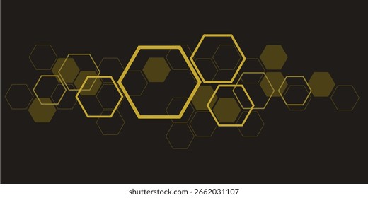 La forma del concepto de diseño de hexágono Fondo de tecnología abstracta