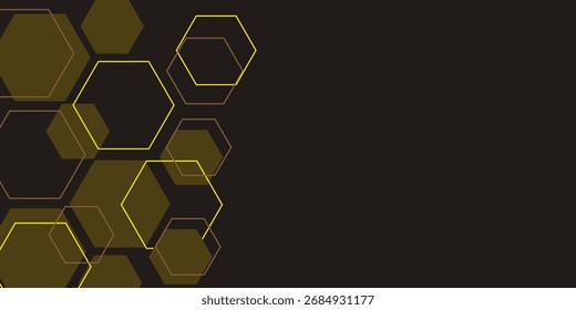 la forma del Vector de fondo de tecnología abstracta de diseño conceptual hexagonal EPS10