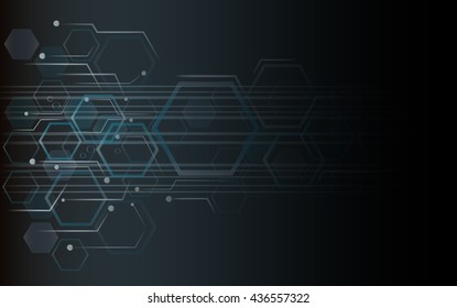 la forma del concepto de hexágono diseño de tecnología abstracta vector de fondo EPS10