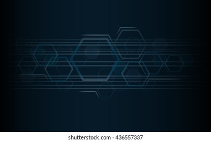 the shape of hexagon concept design abstract technology background vector EPS10