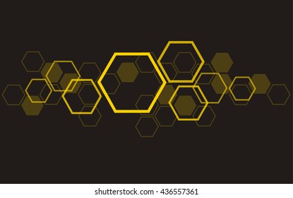 forme du concept hexagone conception abstraite technologie arrière-plan image vectorielle EPS10