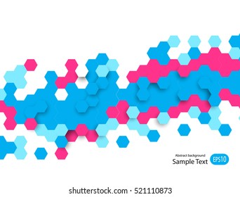 the shape of hexagon concept design abstract technology background vector EPS10