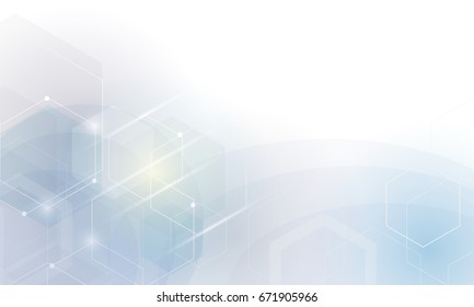 The Shape Of Hexagon Concept Design Abstract Technology Background Vector EPS10