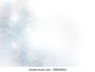 the shape of hexagon concept design abstract technology background vector EPS10