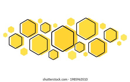 the shape of hexagon concept design background