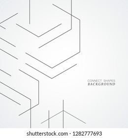 Shape of hexagon style design. Vector abstract technology illustration.